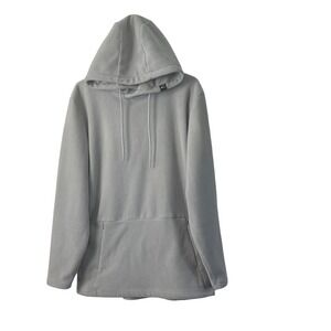 Gymshark Fleece Hoodie‎ Mens Medium Gray Pullover Sweatshirt Drawstring
